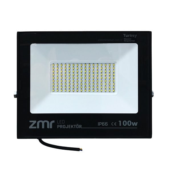 Zmr Led Projektör 100W Beyaz Işık 6500K