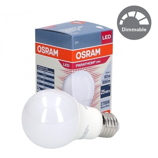 Ampul Led Osram Normal Ampul Tipi E27 Dim Edilebilir 8,8W 2700K Sarı Işık