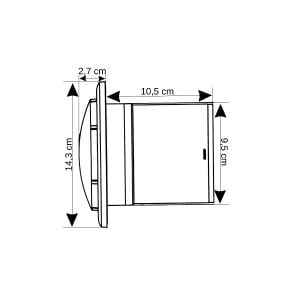 ASPİRATÖR HOROZ CAM TİPİ FAN 10 CM AIRYMAX2 502-000-100