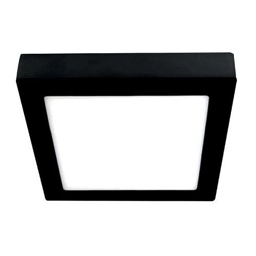 Kare Led Armatür Siyah 24W 3000K Sarı Işık