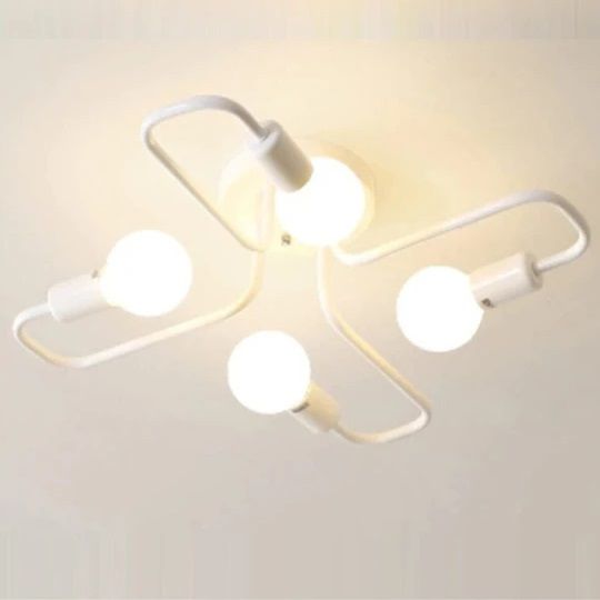Armatür Metal Tavan Modern Tasarım Akrep 4Xe27 Beyaz