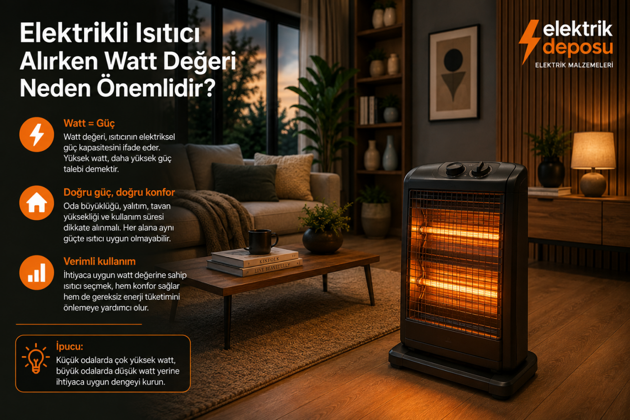 Elektrikli Isıtıcı Alırken Watt Değeri Neden Önemlidir