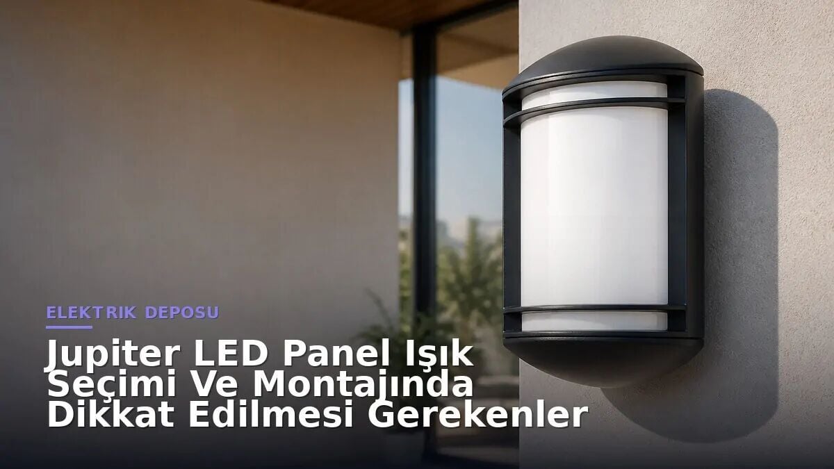 Jupiter LED Panel Işık Seçimi Ve Montajında Dikkat Edilmesi Gerekenler