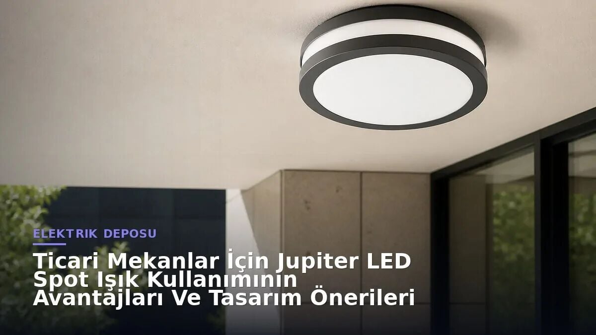 Ticari Mekanlar İçin Jupiter LED Spot Işık Kullanımının Avantajları Ve Tasarım Önerileri