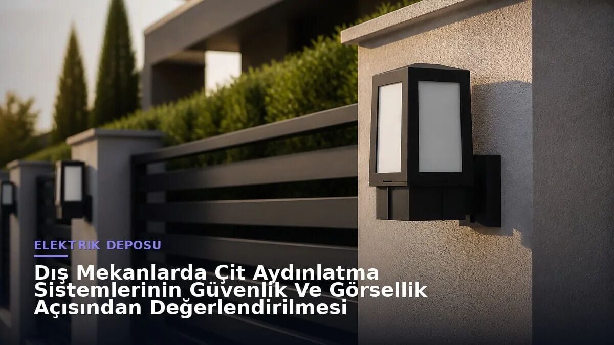 Dış Mekanlarda Çit Aydınlatma Sistemlerinin Güvenlik Ve Görsellik Açısından Değerlendirilmesi