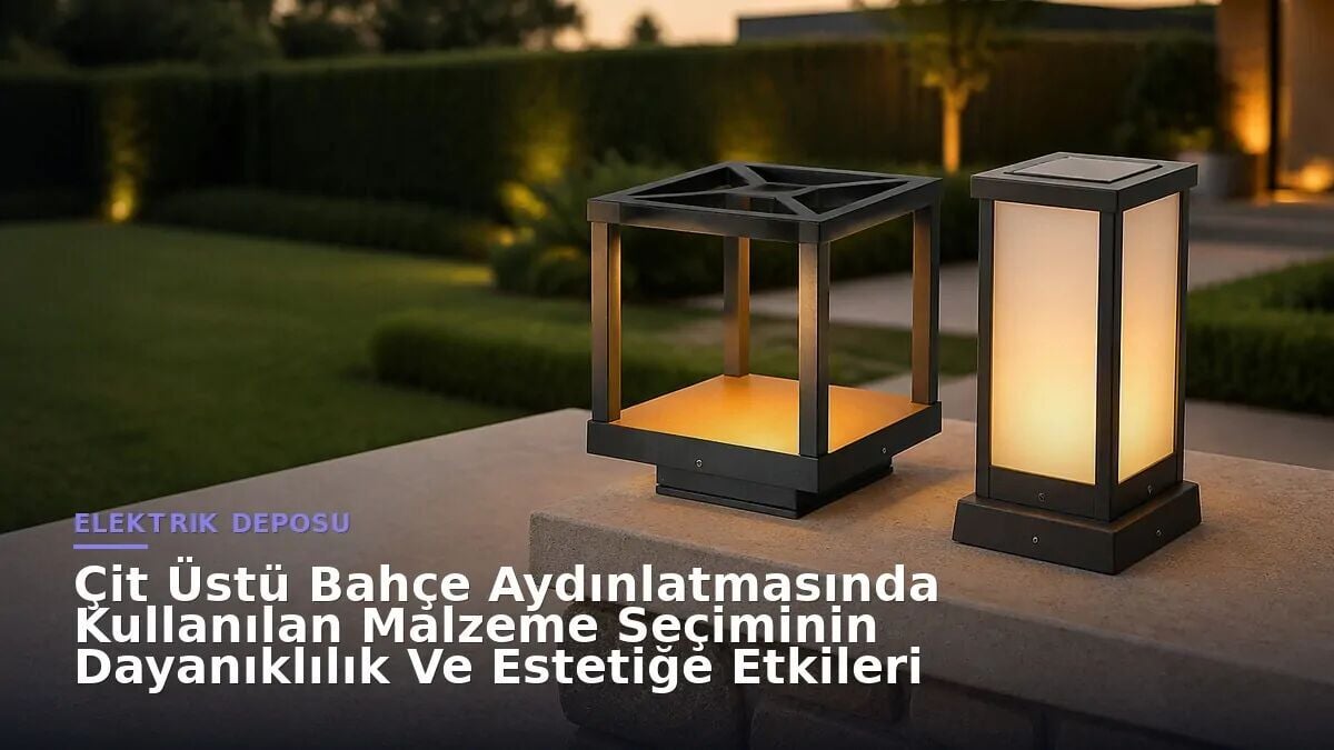 Çit Üstü Bahçe Aydınlatmasında Kullanılan Malzeme Seçiminin Dayanıklılık Ve Estetiğe Etkileri