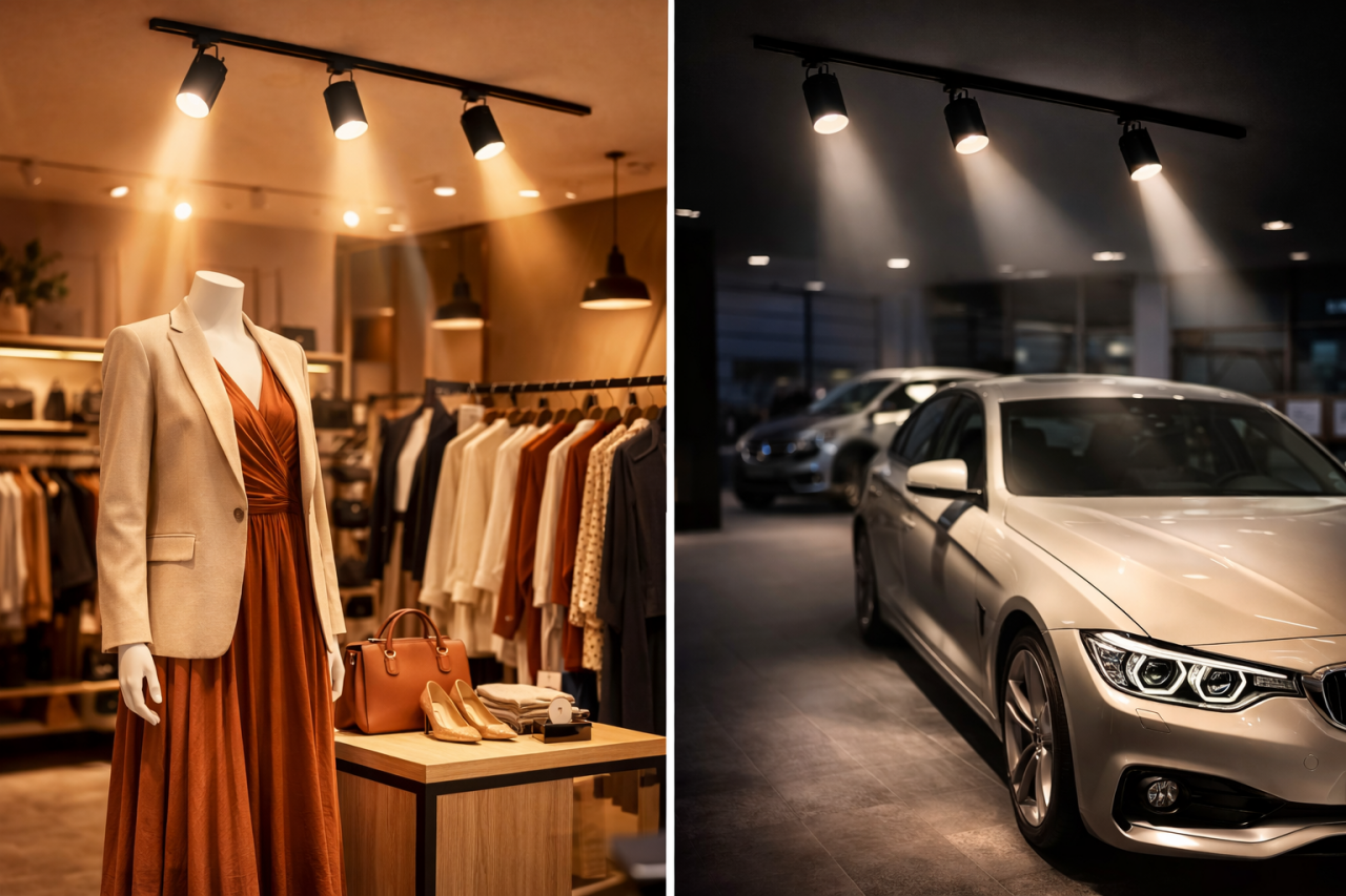 Ray Tipi Spot Aydınlatma ile Mağaza ve Showroomlarda Odak Işık Nasıl Kurulur