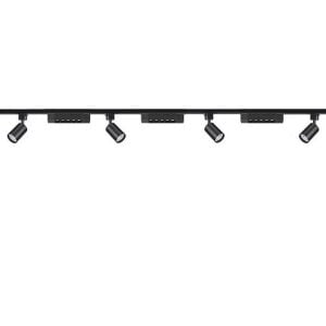 ARMATÜR RAY SETİ 3 METRE 4XSPOT-GU10 3XLINEER-10W-MERCEK SİYAH