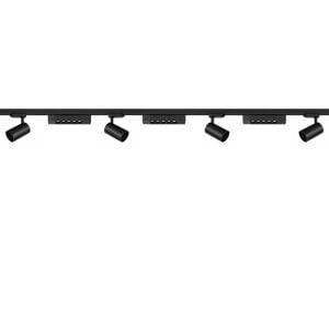 Mimari Tasarım 3 Metre Ray Seti - (4 Spot + 3 Mercekli Lineer) Siyah