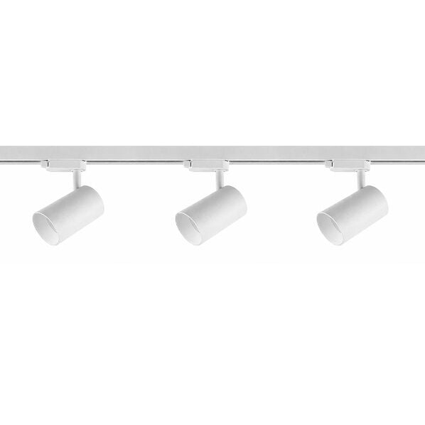 Tak-Çalıştır Hazır Ray Spot Seti - 1 Metre 3'lü Beyaz (Ampuller Dahil)