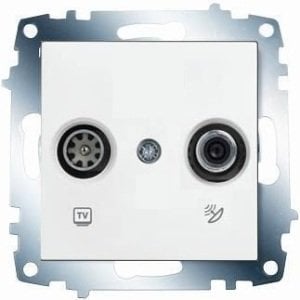 PRİZ KARRE / MERİDİAN BEYAZ TV UYDU TV-SAT SONLU MEKANİZMA VİKO 90967085