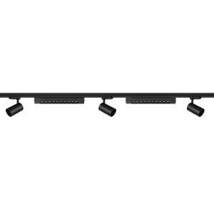 ARMATÜR RAY SETİ 2 METRE 3XSPOT-GU10 2XLINEER-20W-MERCEK SİYAH
