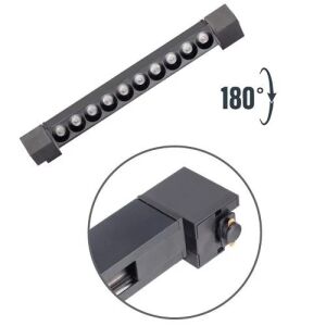 ARMATÜR RAY SETİ 2 METRE 3XSPOT-GU10 2XLINEER-20W-MERCEK SİYAH