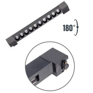 ARMATÜR RAY SETİ 2 METRE 3XSPOT-GU10 2XLINEER-20W-MERCEK SİYAH