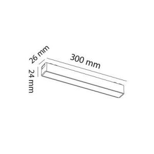 ARMATÜR MAGNET SLIM 48V RAY LED LINEER SABİT OPAK 30CM 10W 3000K