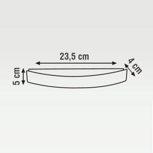 Armatür K2 Led Dekoratif Duvar Aplik 12W 23,5Cm Cam 3000K Sarı Işık Ksl155