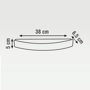 Armatür K2 Led Dekoratif Duvar Aplik 24W 38Cm Cam 3000K Sarı Işık Ksl156