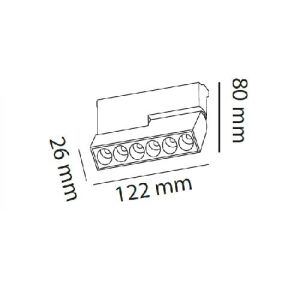 ARMATÜR MAGNET SLIM 48V RAY LED LINEER HAREKETLİ MERCEKLİ 12CM 6W 3000K