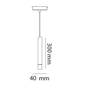 ARMATÜR MAGNET SLIM 48V RAY LED SARKIT BORU TİPİ 12W 3000K