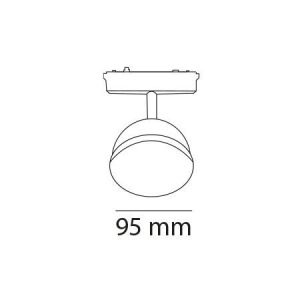 ARMATÜR MAGNET SLIM 48V RAY LED SPOT ÇEMBER TİP OPAK 9W 3000K
