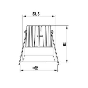 ARMATÜR JUPITER LS557 LED DOWNLIGHT 7W SİYAH GÖVDE 3000K SARI IŞIK (55-62)