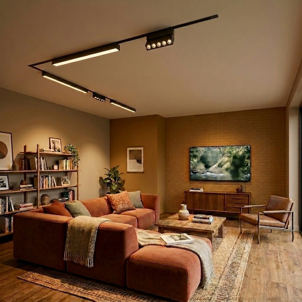 Magnet Aydınlatma Seti 5'li Slim 5 metre Siyah Komple Hazır Ürün