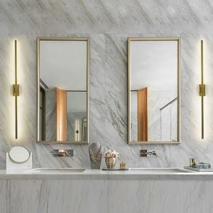 Led Çubuk Aplik 60cm Endirekt Aydınlatma Altın Rengi Gövde Sarı Işık