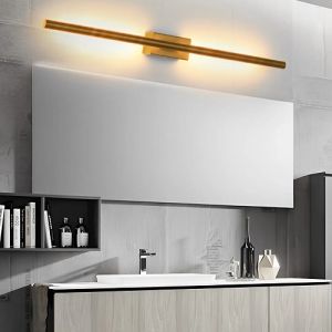 Led Çubuk Aplik 60cm Endirekt Aydınlatma Altın Rengi Gövde Sarı Işık