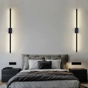 Led Çubuk Aplik 60cm Endirekt Aydınlatma Siyah Renk Gövde Sarı Işık
