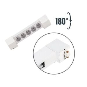 5'Li Led Ray Spot Aydınlatma Seti 2 Metre Beyaz 3X7W+2X10W (Ray Ve Ampuller Dahil)