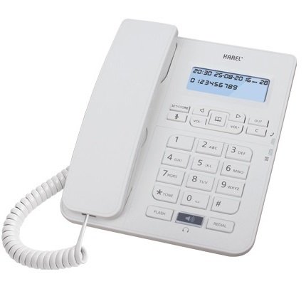 Karel Tm145 Masa Telefonu Ekranlı Krem