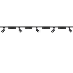 ARMATÜR RAY SETİ 4 METRE 5XSPOT-GU10 4XLINEER-10W-MERCEK SİYAH