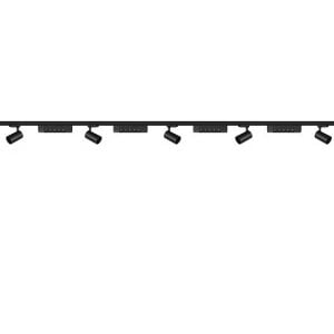 ARMATÜR RAY SETİ 4 METRE 5XSPOT-GU10 4XLINEER-10W-MERCEK SİYAH