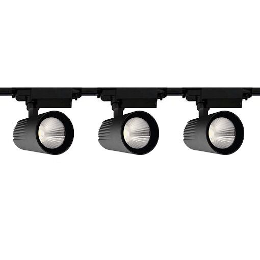 Profesyonel 1 Metre Hazır Ray Spot Seti - 3'lü 40W Yüksek Verimli Siyah