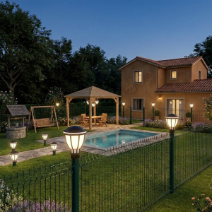 Armatür Bahçe Çit Üstü Plasti̇k Gövde Kupa E27 230D