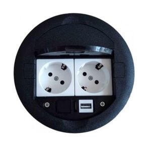 KANAL DÖŞEME ALTI NE-AD 3701-02 ZEMİN İÇİN PRİZ KUTUSU 4MOD+2JAK 62X120MM SİYAH