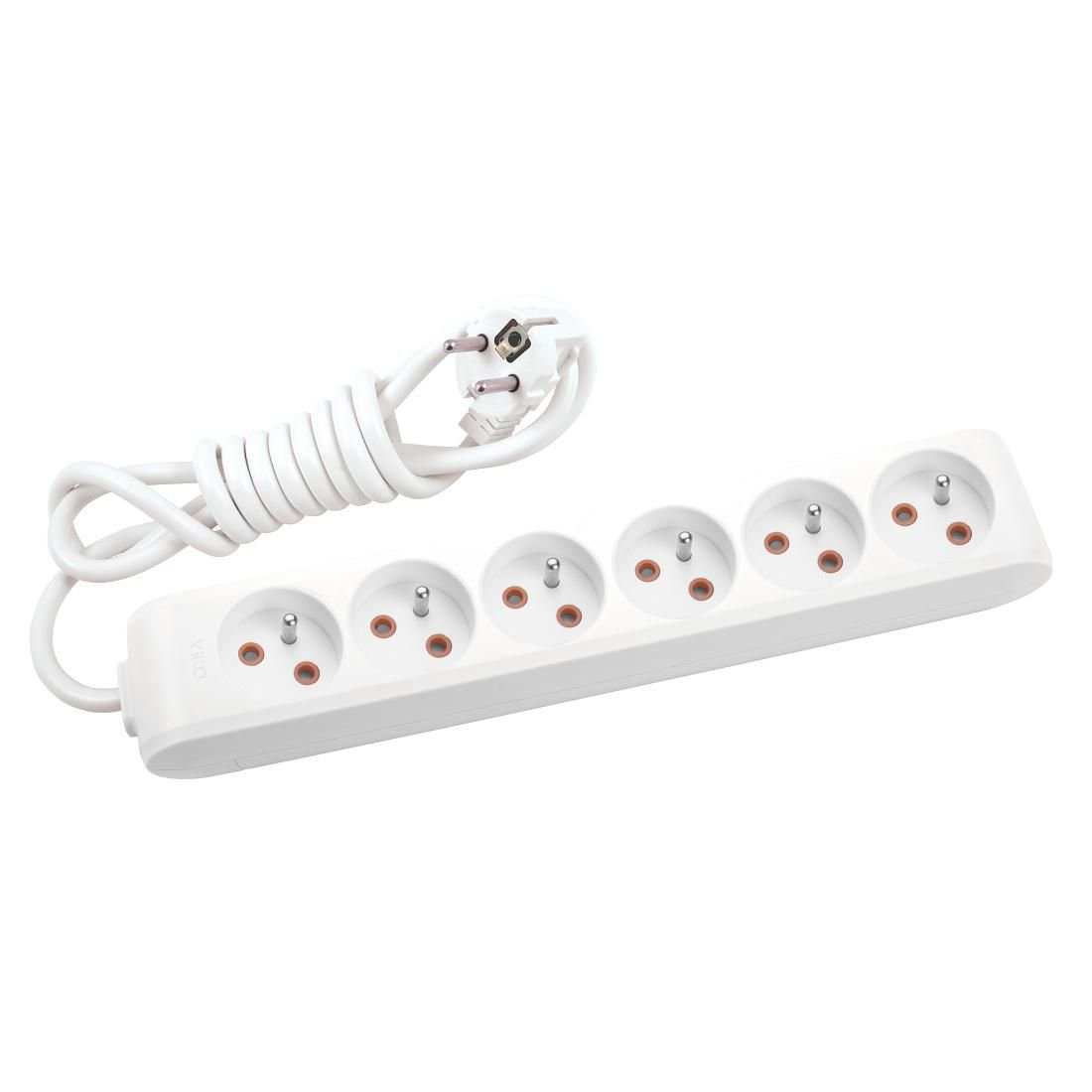 Viko 6'Lı Topraklı Ups Priz 2 Mt Kablolu Beyaz