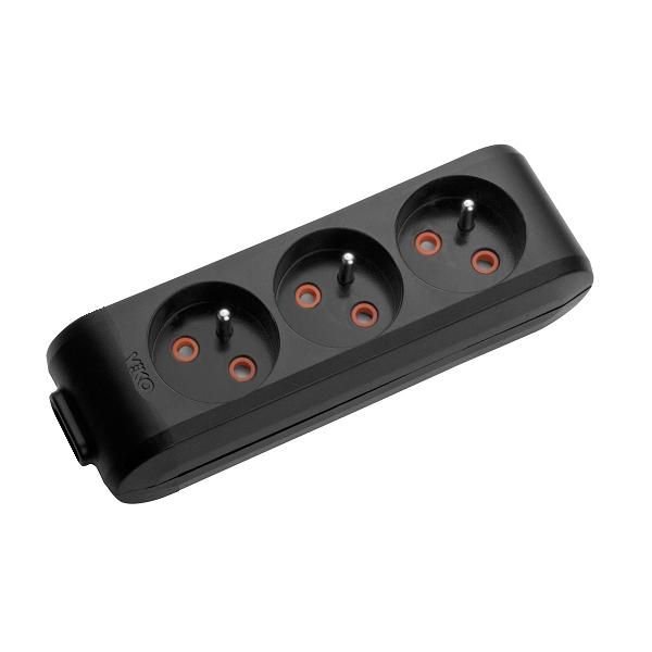 Viko 3'lü Topraklı UPS Priz Kablosuz Siyah