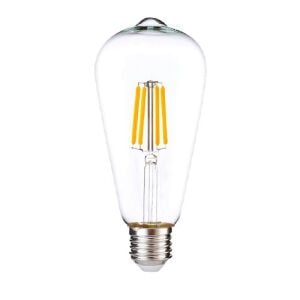Ampul Led Heka Mantar Ti̇pi̇ Şeffaf E27 6w Sari Erd-85 ST64 2700K