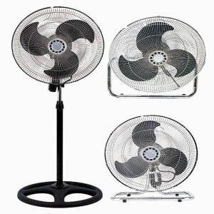 Vantilatör Vanti Sanayi Tipi 3 In 1 (Ayaklı-Yer-Duvar) Kcf276 18 Inch 130W Siyah