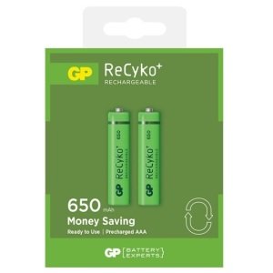 PİL GP ŞARJLI İNCE AAA 650 MAH 2'Lİ (PAKET)