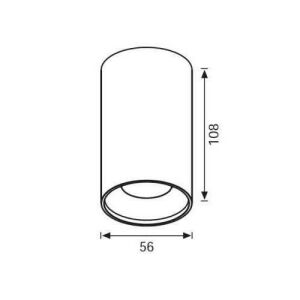 Jupiter Tavan spot armatür Siyah GU10 duylu JC050 S