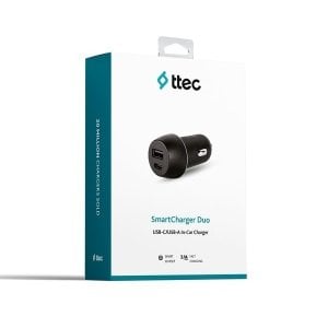 ADAPTÖR TTEC USB ŞARJ ÇAKMAK GİRİŞLİ USB-C+USB-A 20+12W SİYAH