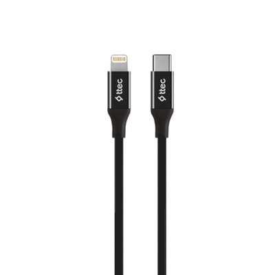 Kablo Ttec Şarj Ve Data Kablosu Type-C / Lıghtıng Iphone Siyah