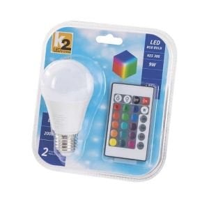 Ampul Led K2 Uzaktan Kumandalı Rgb+Dimli E27 9W Kes300