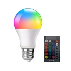 Ampul Led Ecolıte Uzaktan Kumandalı Rgb+Dimli E27 9W 6500K Beyaz Işık