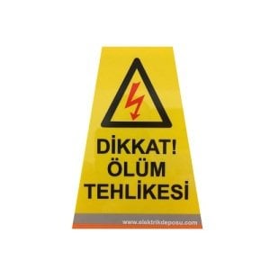 Etiket Pvc (Dikkat Ölüm Tehlikesi) Yapışkanlı 85X115Mm