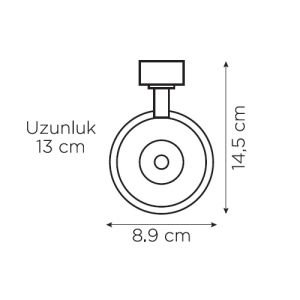 Led Ray Spot 40W Siyah Gövde 3000K Sarı Işık