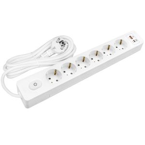 Seldur Akım Korumalı Priz 6'Lı Usb Ve Type-C (Usb-C) Hızlı Şarjlı 2 Mt
