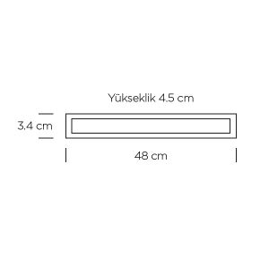 ARMATÜR LINEER LED RAY SPOT OPAK 30W BEYAZ GÖVDE 3000K SARI ZMR-237/B.30